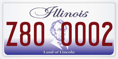 IL license plate Z800002