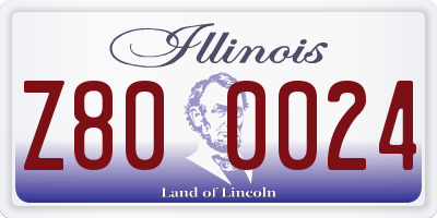 IL license plate Z800024