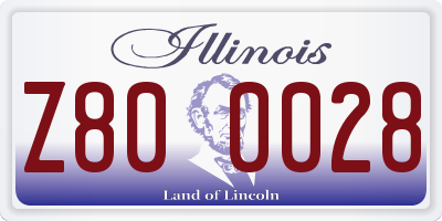 IL license plate Z800028