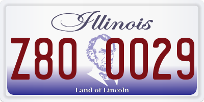 IL license plate Z800029