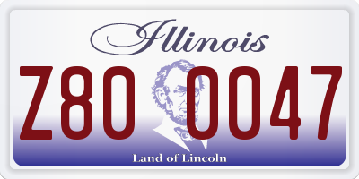 IL license plate Z800047