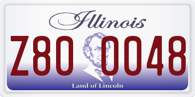 IL license plate Z800048