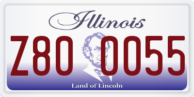 IL license plate Z800055