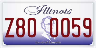 IL license plate Z800059
