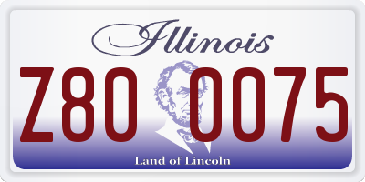 IL license plate Z800075