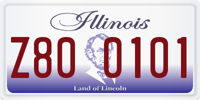 IL license plate Z800101