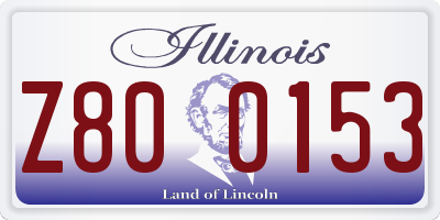 IL license plate Z800153