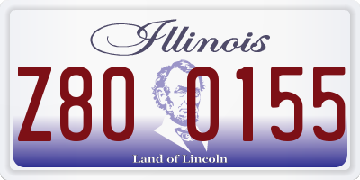 IL license plate Z800155