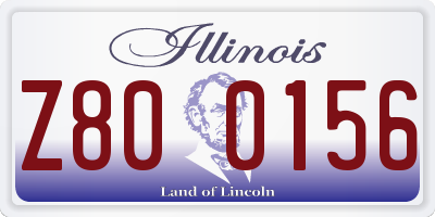 IL license plate Z800156