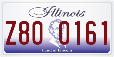 IL license plate Z800161