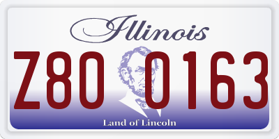 IL license plate Z800163