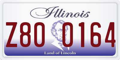 IL license plate Z800164