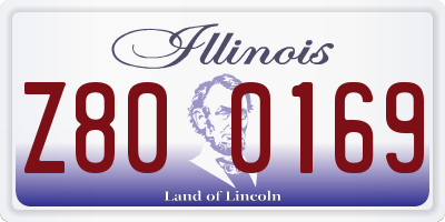 IL license plate Z800169