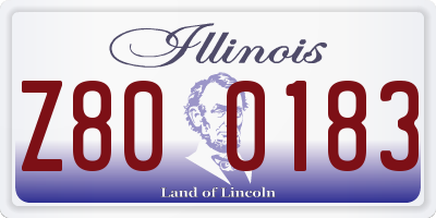 IL license plate Z800183