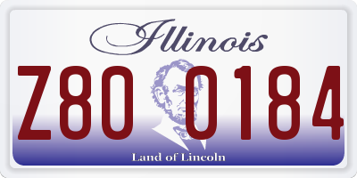 IL license plate Z800184