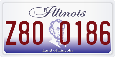 IL license plate Z800186