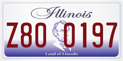 IL license plate Z800197