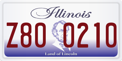 IL license plate Z800210