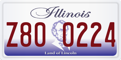 IL license plate Z800224