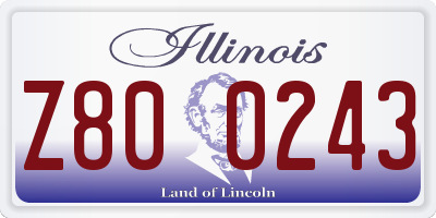 IL license plate Z800243