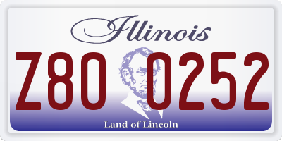 IL license plate Z800252