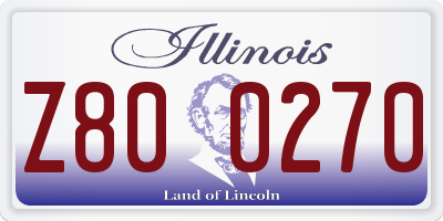 IL license plate Z800270
