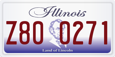IL license plate Z800271