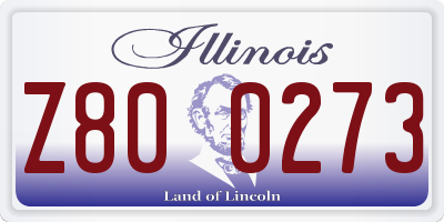 IL license plate Z800273