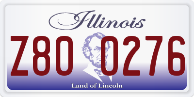 IL license plate Z800276