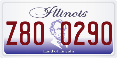 IL license plate Z800290