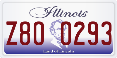 IL license plate Z800293