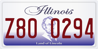 IL license plate Z800294