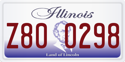 IL license plate Z800298
