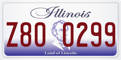 IL license plate Z800299