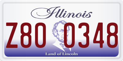 IL license plate Z800348