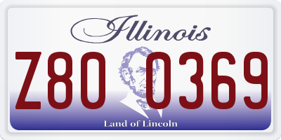 IL license plate Z800369