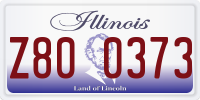 IL license plate Z800373