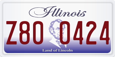IL license plate Z800424