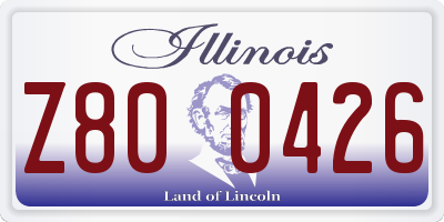 IL license plate Z800426