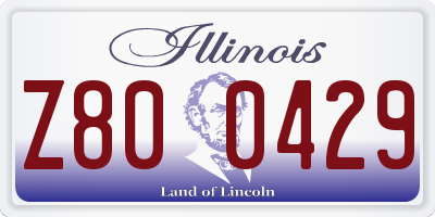 IL license plate Z800429