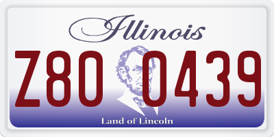 IL license plate Z800439