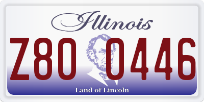 IL license plate Z800446