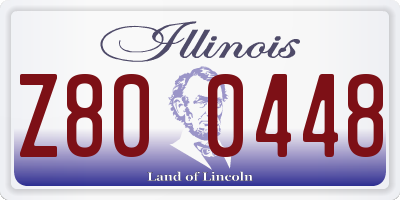 IL license plate Z800448