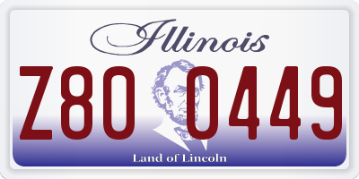 IL license plate Z800449