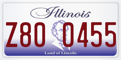 IL license plate Z800455
