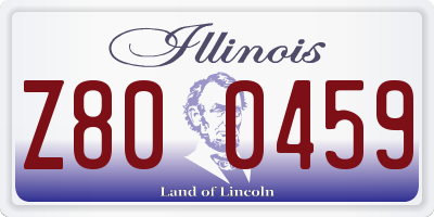 IL license plate Z800459