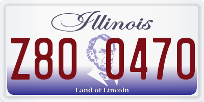 IL license plate Z800470