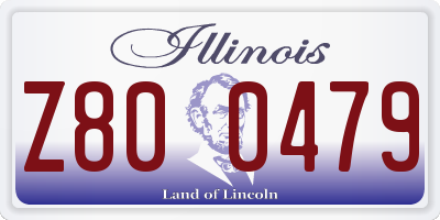 IL license plate Z800479