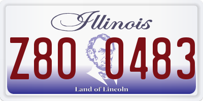 IL license plate Z800483