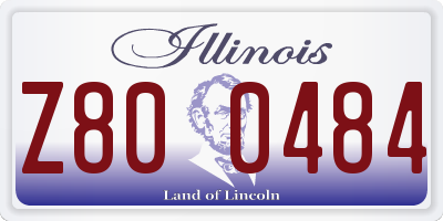 IL license plate Z800484